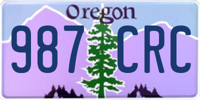 OR license plate 987CRC