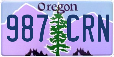 OR license plate 987CRN