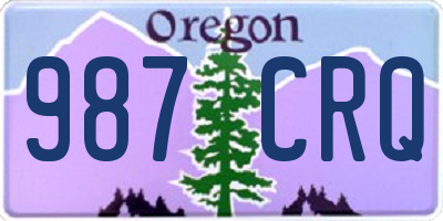 OR license plate 987CRQ