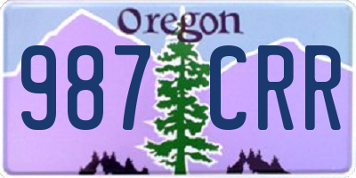 OR license plate 987CRR