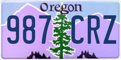 OR license plate 987CRZ