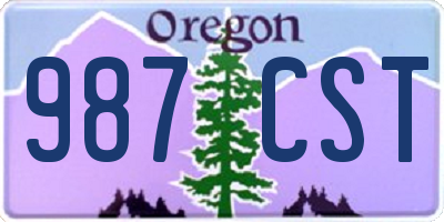 OR license plate 987CST