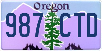 OR license plate 987CTD
