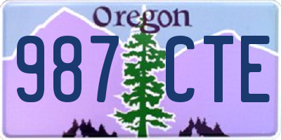 OR license plate 987CTE