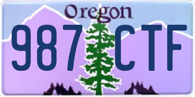 OR license plate 987CTF