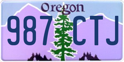 OR license plate 987CTJ