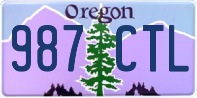 OR license plate 987CTL