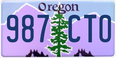 OR license plate 987CTO