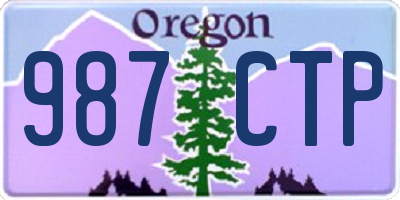 OR license plate 987CTP