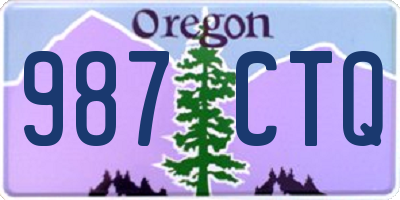 OR license plate 987CTQ