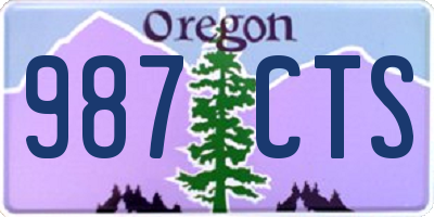 OR license plate 987CTS