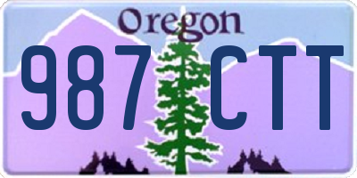 OR license plate 987CTT