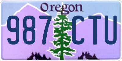 OR license plate 987CTU