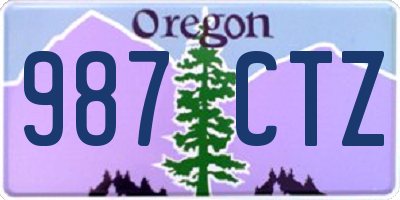 OR license plate 987CTZ