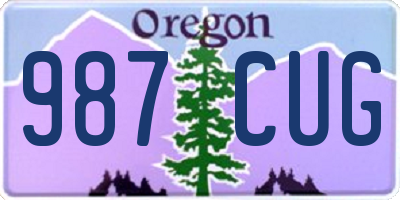 OR license plate 987CUG