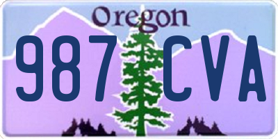 OR license plate 987CVA