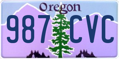 OR license plate 987CVC