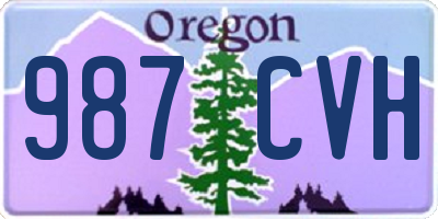 OR license plate 987CVH