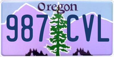 OR license plate 987CVL