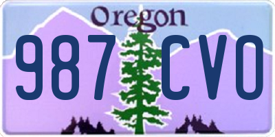 OR license plate 987CVO