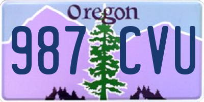 OR license plate 987CVU