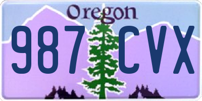 OR license plate 987CVX