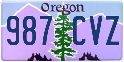 OR license plate 987CVZ