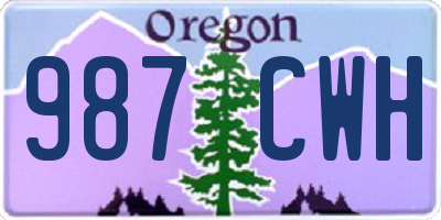 OR license plate 987CWH