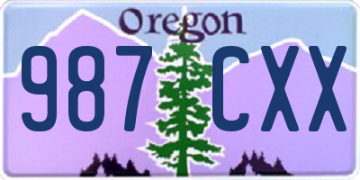 OR license plate 987CXX