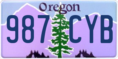 OR license plate 987CYB