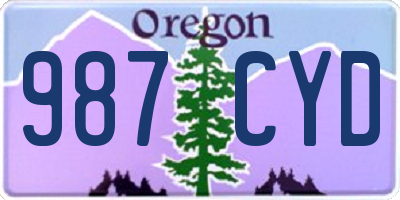 OR license plate 987CYD