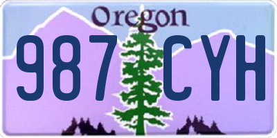 OR license plate 987CYH