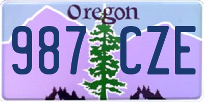 OR license plate 987CZE