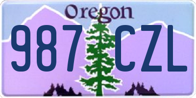 OR license plate 987CZL