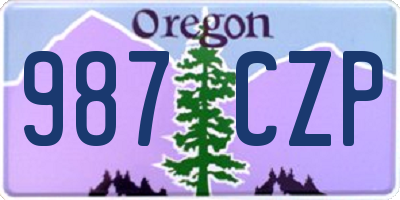 OR license plate 987CZP