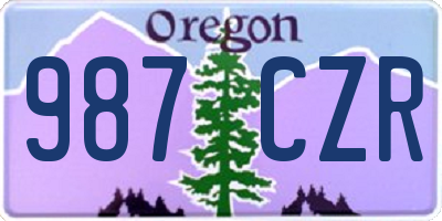 OR license plate 987CZR