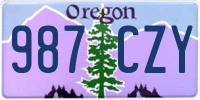 OR license plate 987CZY