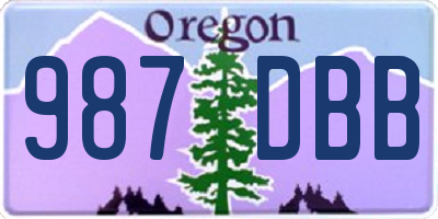 OR license plate 987DBB