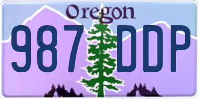 OR license plate 987DDP