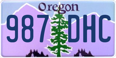 OR license plate 987DHC