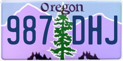 OR license plate 987DHJ