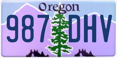 OR license plate 987DHV