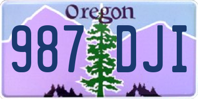 OR license plate 987DJI