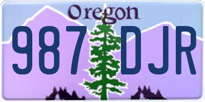 OR license plate 987DJR
