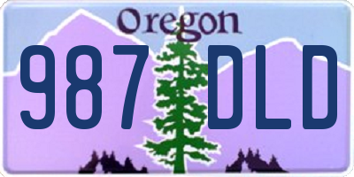 OR license plate 987DLD
