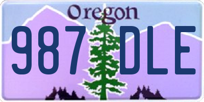 OR license plate 987DLE