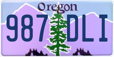 OR license plate 987DLI