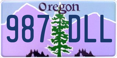 OR license plate 987DLL