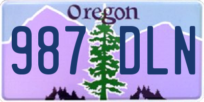 OR license plate 987DLN