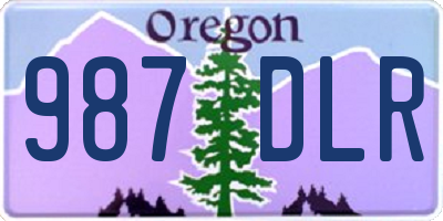 OR license plate 987DLR